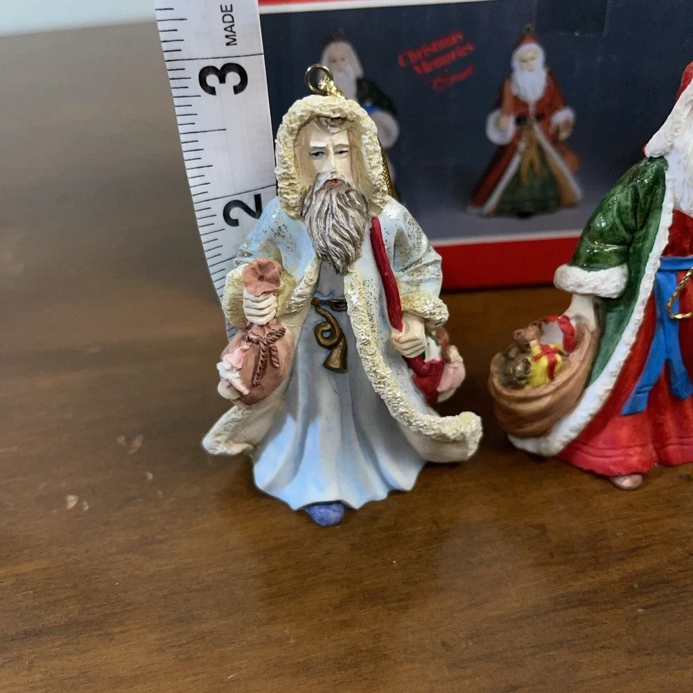 3 Arnart Original Santa Claus CHRISTMAS ORNAMENTS Kitschy Taiwan‎ 1988
